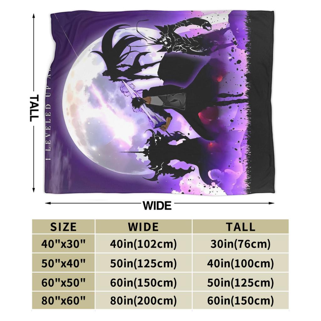 Solo Leveling Decke Warm Weich Street Trend Plüsch Überwurfdecke Für Mädchen Jungen Couch Bett Flanell Tagesdecke Bettdecke