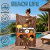 Custom Name Happy Valentine's Day Brown Bear Beach Towel Microfiber Beach Towel, Lightweight and Quick-Dry, for Summer Travel, Swimming Pool Gift