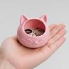 3D Printed Cat Head Pen Holder, Cute Desktop Storage Container, Wide Mouth Sundries Container for Keys Pens Makeup Brush Bracelets Rings
