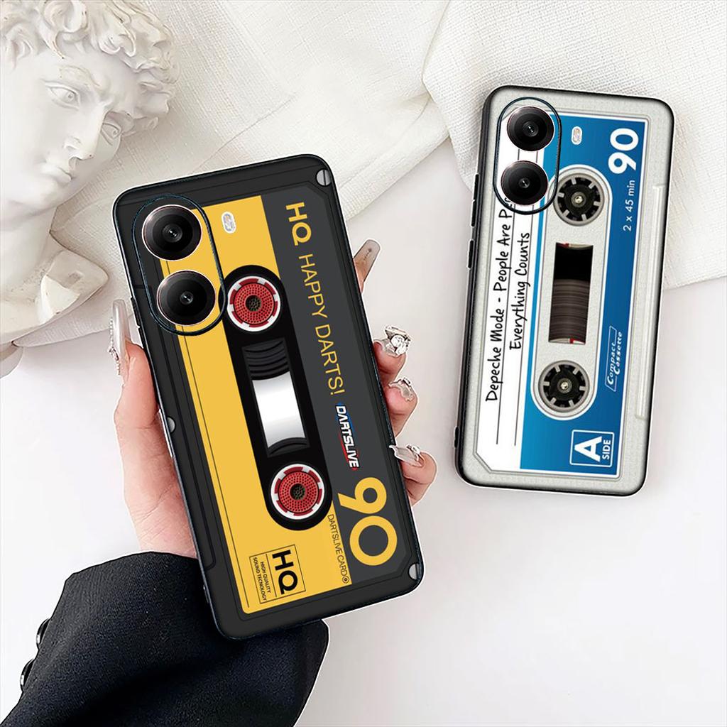 Retro Camera Vintage Cassette Tape Phone Case for Samsung Galaxy Note 20 9 10 S8 S10 Lite S9 Plus A54 A53 A21S S10E A17 Cover