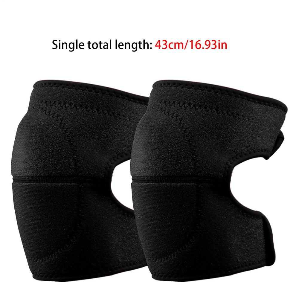 1 Pair Sports Compression Knee Pads Elastic Knee Protector Thickened Sponge Knee Brace Support for Dancing Workout Training