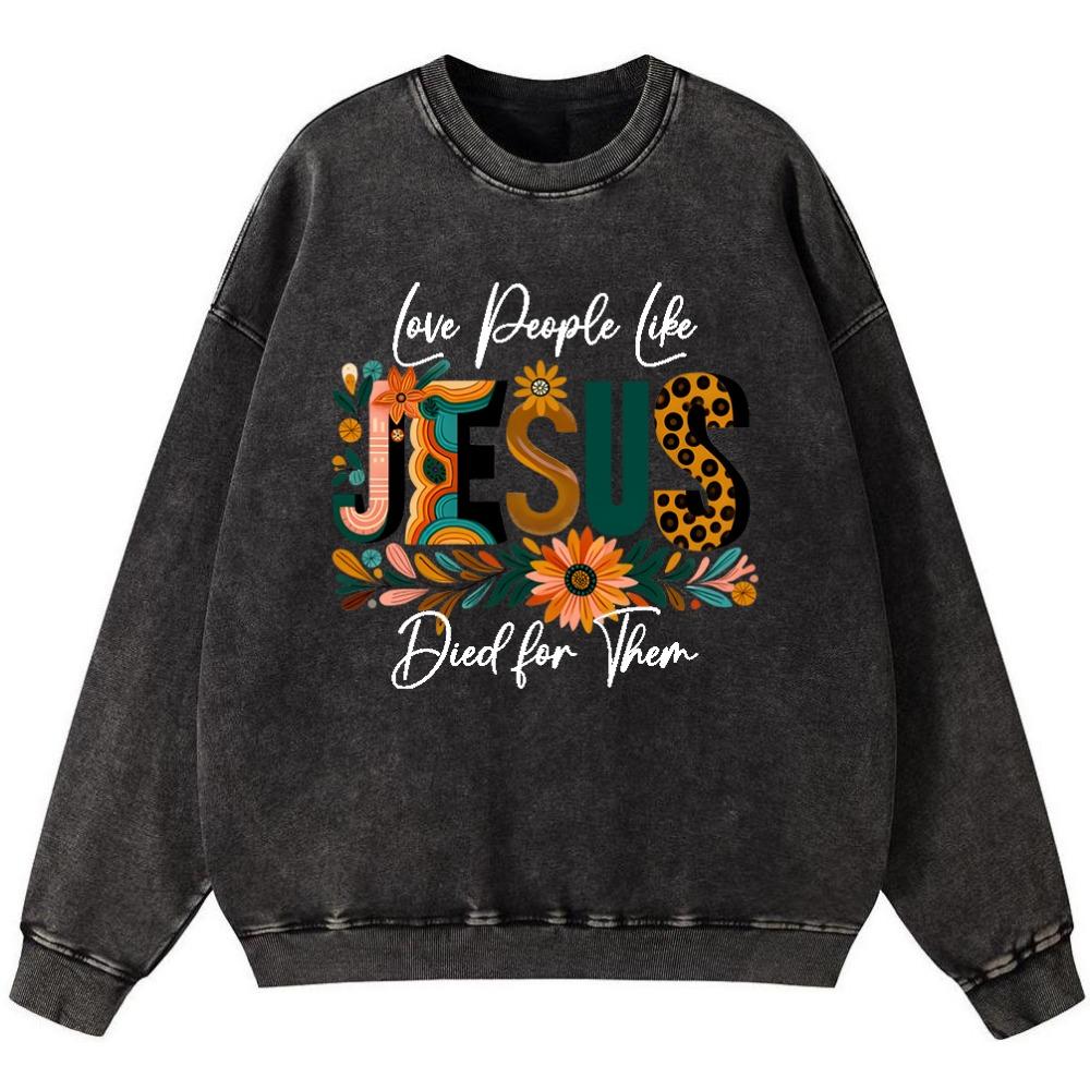 

Любите людей, как Иисус умер за них Женская винтажная хлопковая толстовка уличного качества, пуловер тонкого стиля с капюшоном 3XL