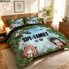 Spy Family Pattern Bedding Quilt Set Quilt Cover Pillowcase Home Birthday Gift(1 * duvet cover + 2 * pillowcase, without core)