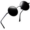 [Joopin] Men's Polarized Round Sunglasses with UV400 Protection, Lightweight, Suitable for Fishing, Driving, and Hiking (BlackBlack)