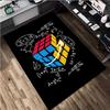1Pc Dices Print Rug - Home Decoration Carpet For Living Room Bedroom Flooring Computer Chair Area Rug