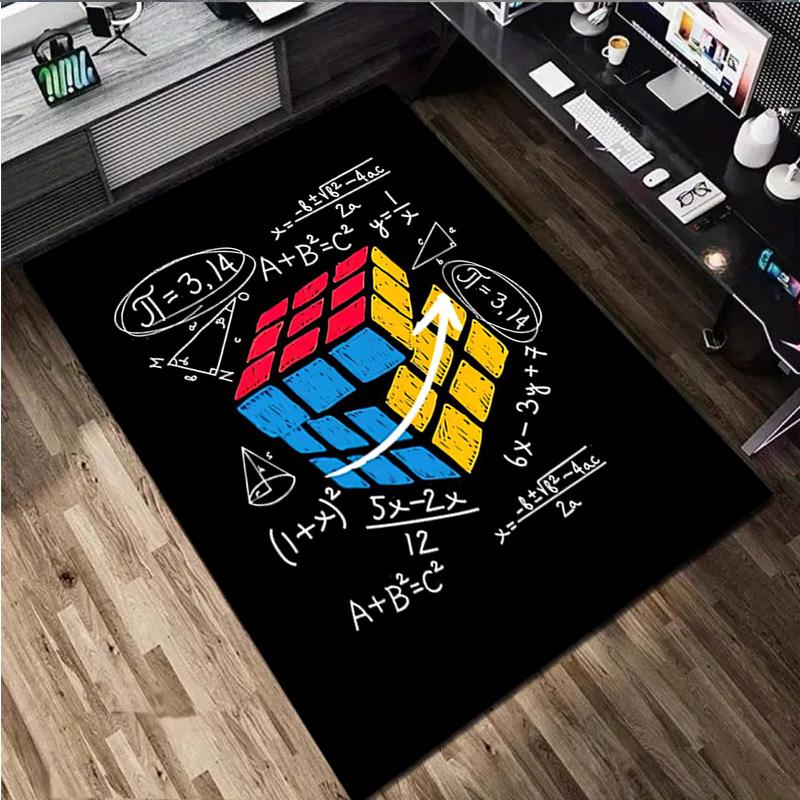 1Pc Dices Print Rug - Home Decoration Carpet For Living Room Bedroom Flooring Computer Chair Area Rug