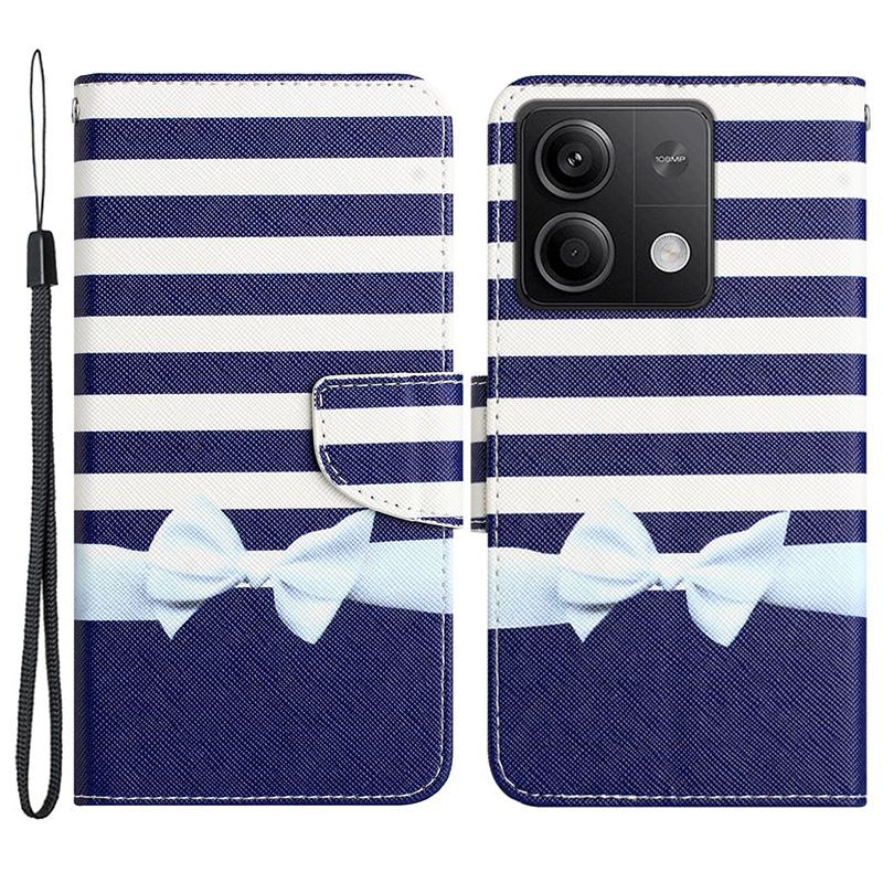 For Xiaomi Redmi Note 13 5G Case PU Leather Magnetic Clasp Pattern Printing Phone Cover