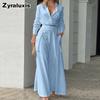 Women's  New Style Temperament Solid Color Long Pants V-Neck Blouse Set Multi-Color