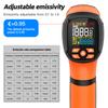  Non-contact Infrared Thermometer -40°C~2000°C IR High Temperature Meter 50:1 K-type Thermocouple Dual Laser Pyrometer