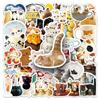 50 Cute Cat and Animal Stickers for Journals, Water Bottles, Laptops