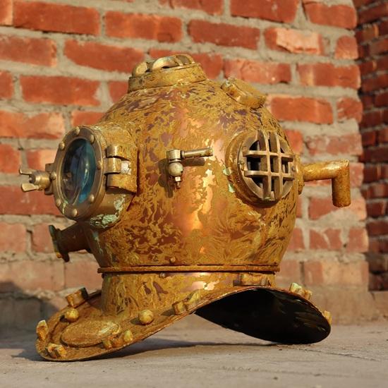 45,72 cm Rustikaler Tauchhelm, US Navy Mark V Taucher Tiefseehelm, Nautisches Geschenk, Dekoration für Zuhause, Büro oder Männerhöhle