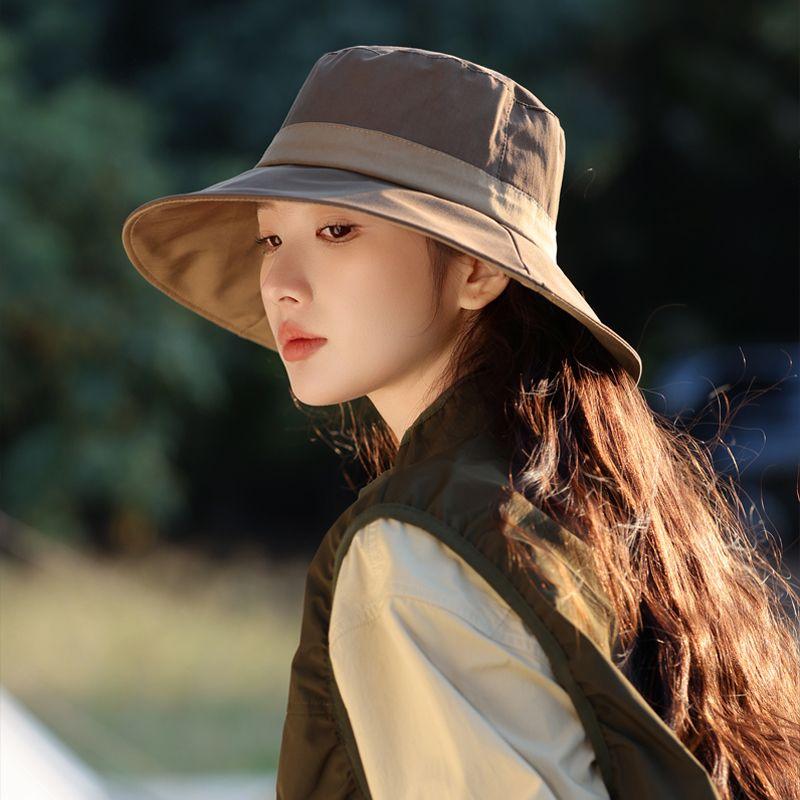 Nouveau Chapeau d'Été Chapeau Bob pour Femme Chapeau de Soleil Ombragé pour Voyage en Extérieur