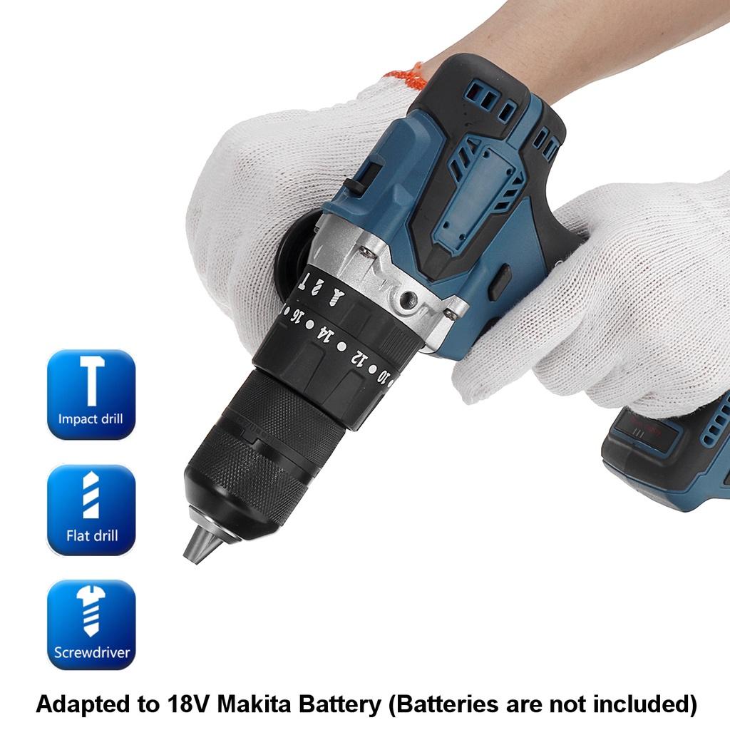 13mm Bürstenlose Elektrische Bohrmaschine Zusatzgriff Akku-Schlagbohrschrauber Elektrowerkzeuge für 18V Makita Akku