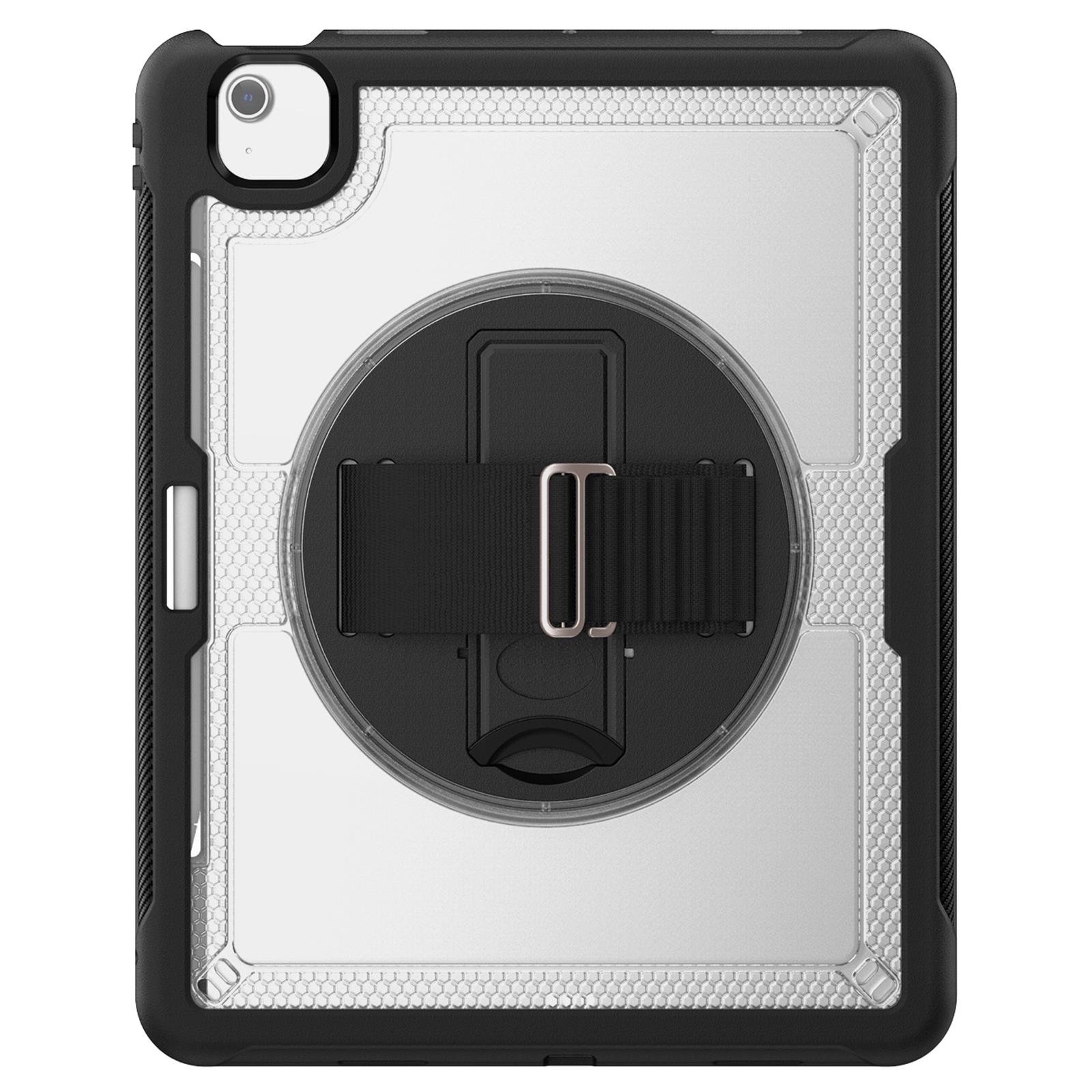 

For iPad Air 13 (2025)/(2024) Kickstand Case PC+TPU Tablet Cover with Shoulder Strap Transparent