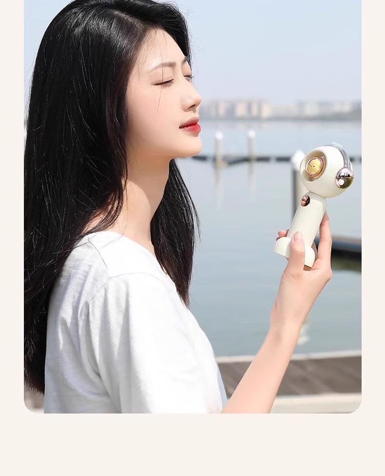 Silent Mini Portable Humidifying Fan for Office, Desktop, or Dorm Use