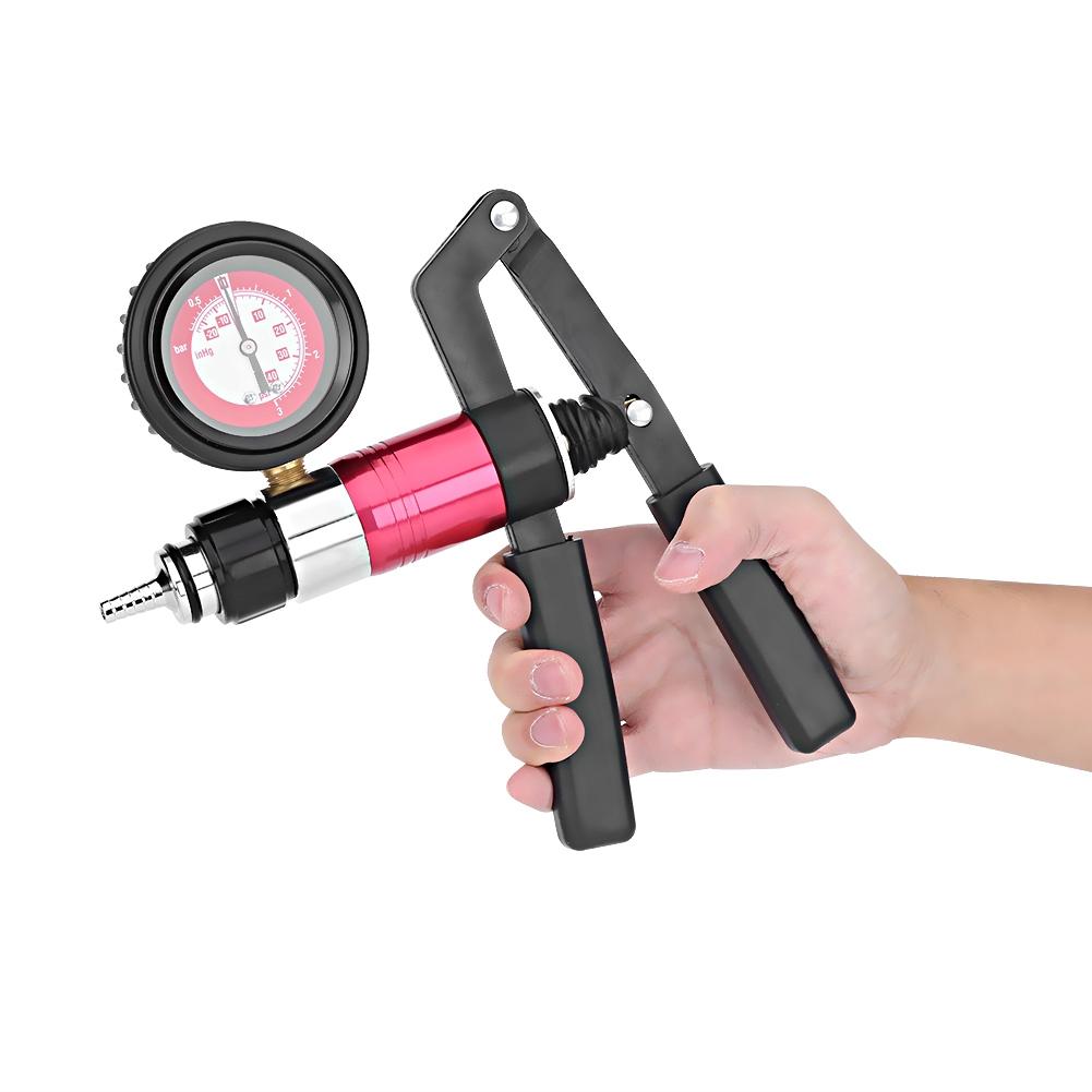 Auto Hnad Held Vacuum Pump Pressure Tester Kit Brake Bleeder Test Tool Set with Adapters