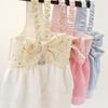 Cute Dog Skirt Cotton Pet Breathable Dress Teddy Little Daisy Skirt Chest and Back Clothes Pet Products