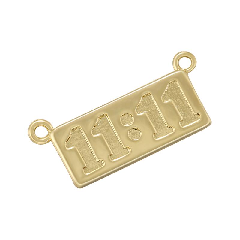 Angel Number Amulet 11:11 Number Charms Pendant for Men and Women Lucky Jewellery Handmade Copper Metal Accessories:VD1879VD1880