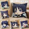 Wanderer Cute Genshin Impact Cushion Cover Silky Short Plush Invisible Zipper Dustproof Sofa Pillow Case For Home Decor