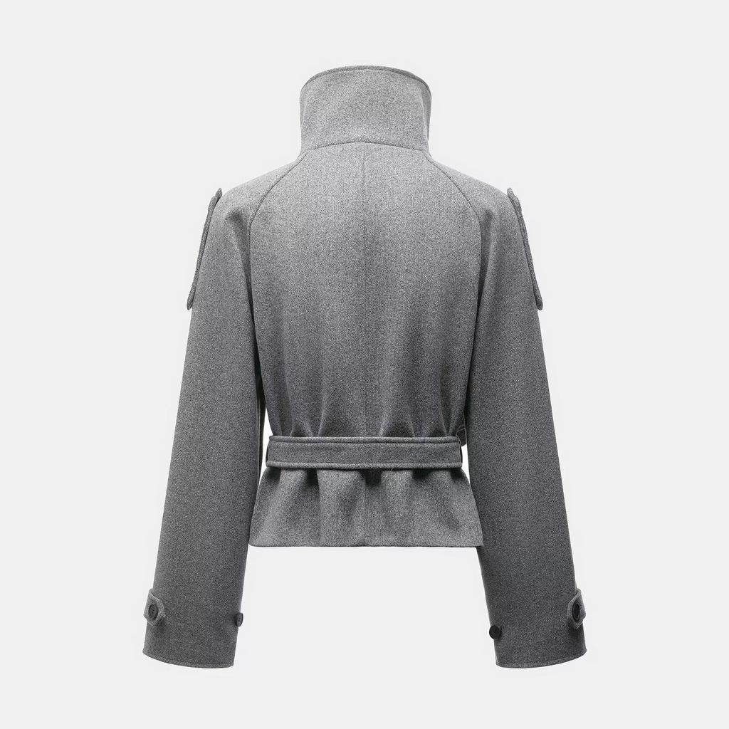 2025 Europäischer Stil Zweireihige Winterjacke mit Gürtel - Modisch & Vielseitig