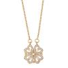 Two-wearing Heart-to-heart Four-leaf Clover Pendant Necklace Female Opening and Closing Folding Creative Clavicle Chain