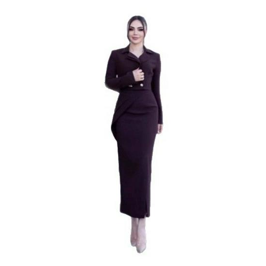 2025 Autumn Chic Suit Jacket & High-Waist Slim Midi Skirt Set