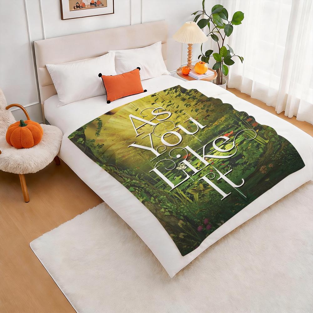 As You Like It Throw Lightweight 240G Flannel Blanket Soft Skin-Friendly For Summer Cooling
