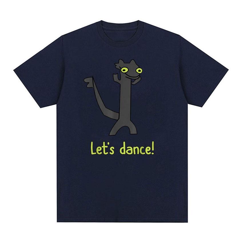 Toothless Dance Meme Let's Dance Meme T Shirt Men Women Fashion Retro Gothic Funny T-shirts Casual Cotton Oversized T-shirt Tops