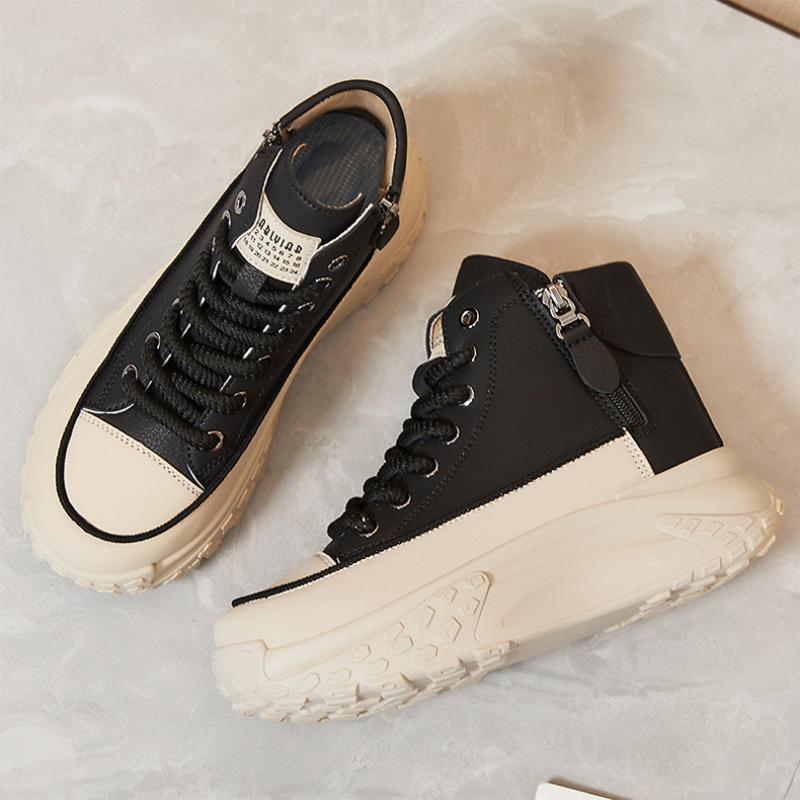 Dad Shoes Are Fashionable and Versatile, Mid-tube Shoes, Casual Thick-soled Sports Shoes, White Shoes, Soft Soles and Comfortable Single Shoes
