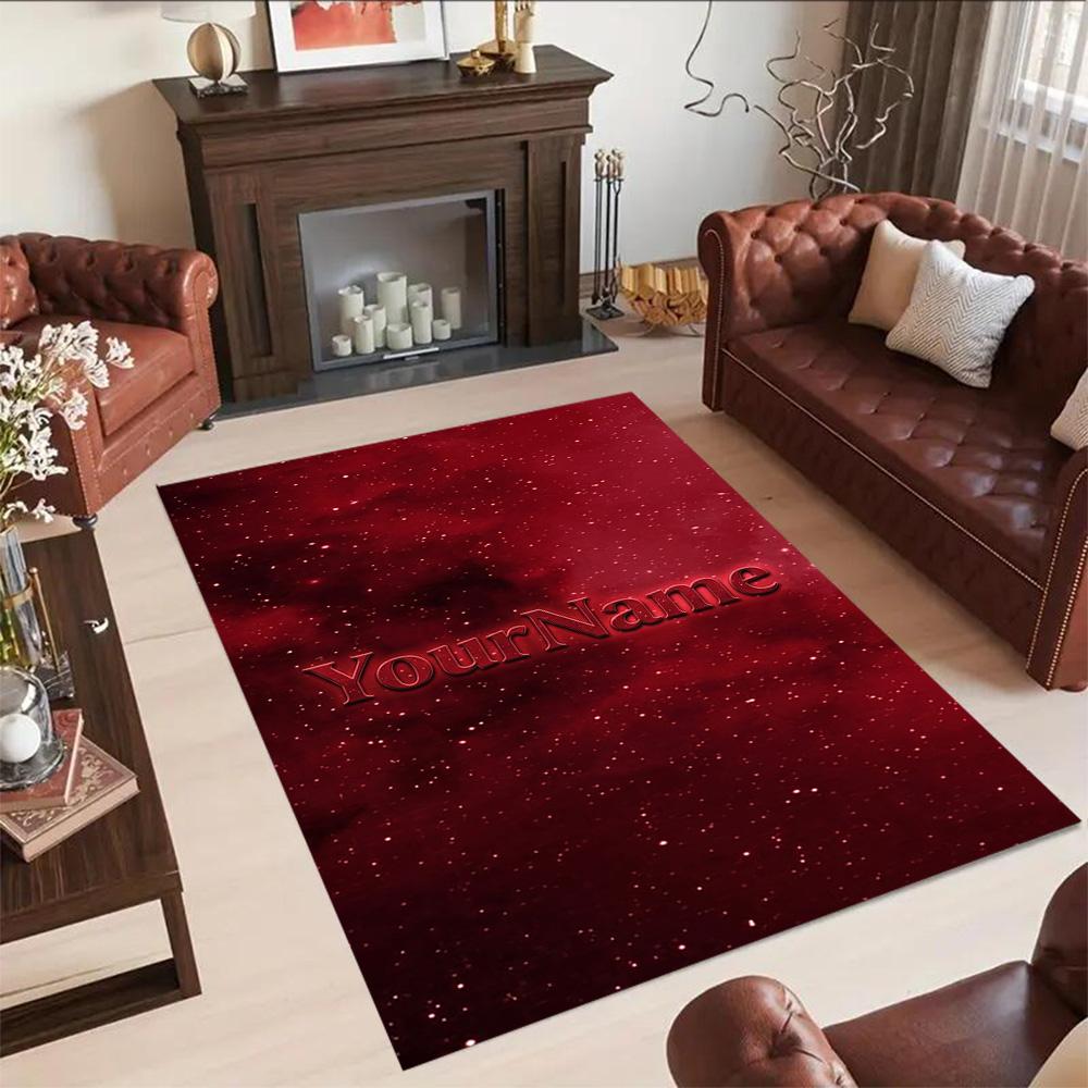 Rose Customized Name Area Rug Design for Hallway Foyer Dormitory Decorate Room Antislip Carpet Office Home Decor