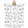 Warm Soft Blankets Kids Adult Airplane Travel The Evolution of Video Game Throw Blanket  Flannel Bedspread   Sofa Bed Cover