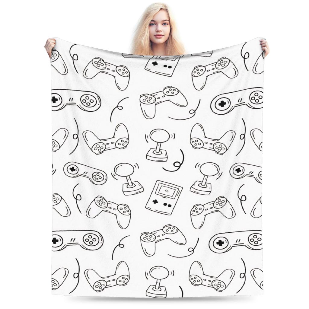 The Evolution of Video Game Blanket Soft Funny Plush Bedding Throws For Child Home Decor Flannel Bedspread Bed Cover