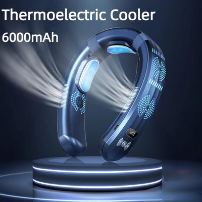 2025 Yeni Giyilebilir Klima USB Şarj Edilebilir Taşınabilir 3 Soğutma Boyuna Asılan Fan Sessiz 6000mAh Dış Mekan Yaz Soğutucu