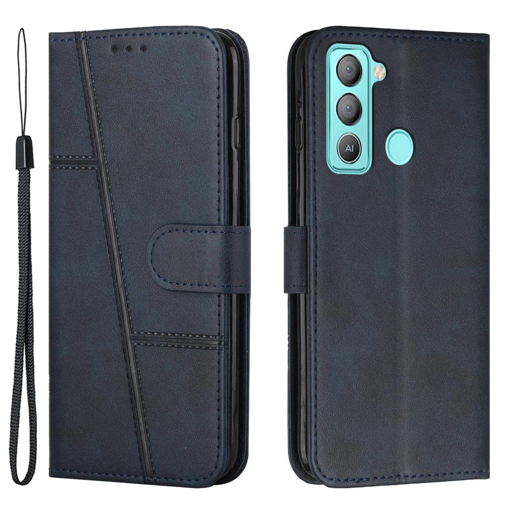 Protective Phone Cover For TECNO Pop 5 LTE 4G,Anti-Scratch Flip Leather Phone Wallet Case Stand with Strap