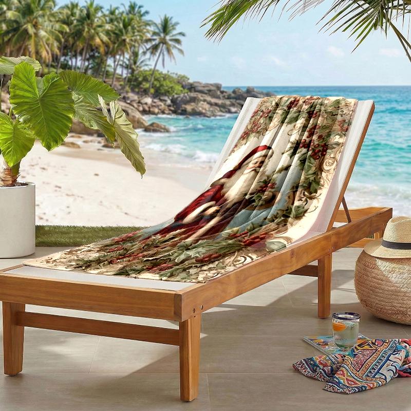 Chrismas Fashion Beach Towel: Ideal for Summer Adventures Soft, Absorbent and Quick Drying Suitable for Swimming and Bathing