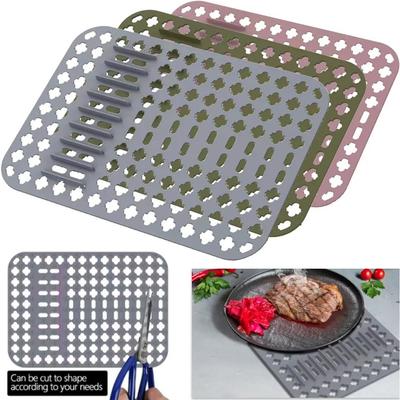 Küche Silikon Waschbecken Matten Abfluss Waschbecken Protector Grid Zubehör Geschirr Trocknen Matten Waschbecken Rutschfeste Schutz Matte Küche Gadgets