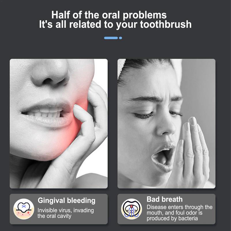 Nástěnný držák na zubní kartáčky do koupelny UV organizér na zubní kartáčky Dávkovač zubní pasty USB dobíjecí 5 slotů Koupelnové potřeby