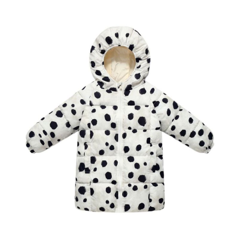 Dětský péřový kabát s kapucí pro děti 2-9 let