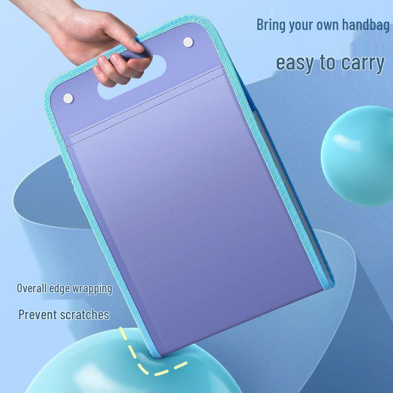 Large Capacity Multilayer A4 Accordion Folder: Clear, Subject-Divided Storage Bag for Students