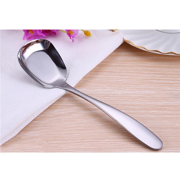 10PCS Special Square Spoon Stainless Steel Flatware Small Tableware Flat Spoon 10PCS Special Square Spoon Stainless Steel Flatware Small Tableware Flat Spoon