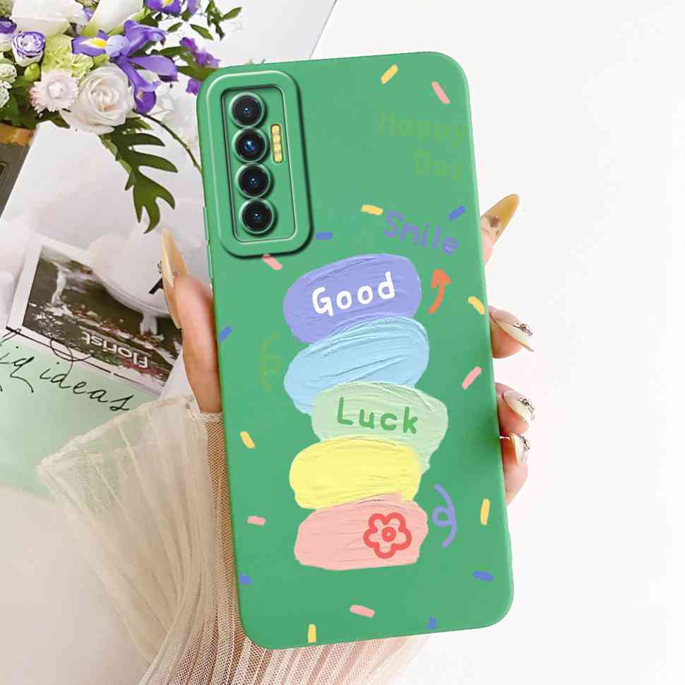 For Tecno Camon 17P Case CG7 CG7n Cute Sunflower Soft Silicone Back Cover For Tecno Camon 17 P 17P Phone Cases Shockproof Fundas