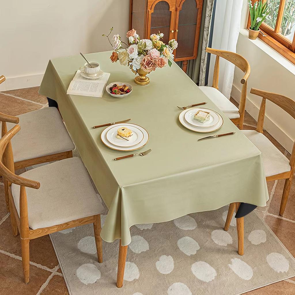 Anti oil and anti scald solid color waterproof tablecloth, suitable for Christmas dining tables, hotels, holiday weddings