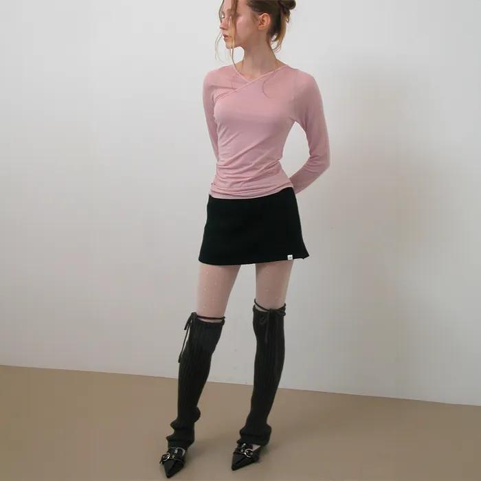 Drawstring Leg Warmer - Charcoal