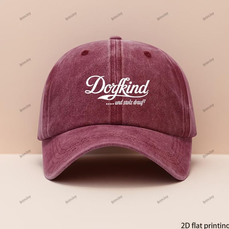 Retro Baseball Cap Adjustable Hat Print Pattern Unisex Outdoor Baseball Cap красный
