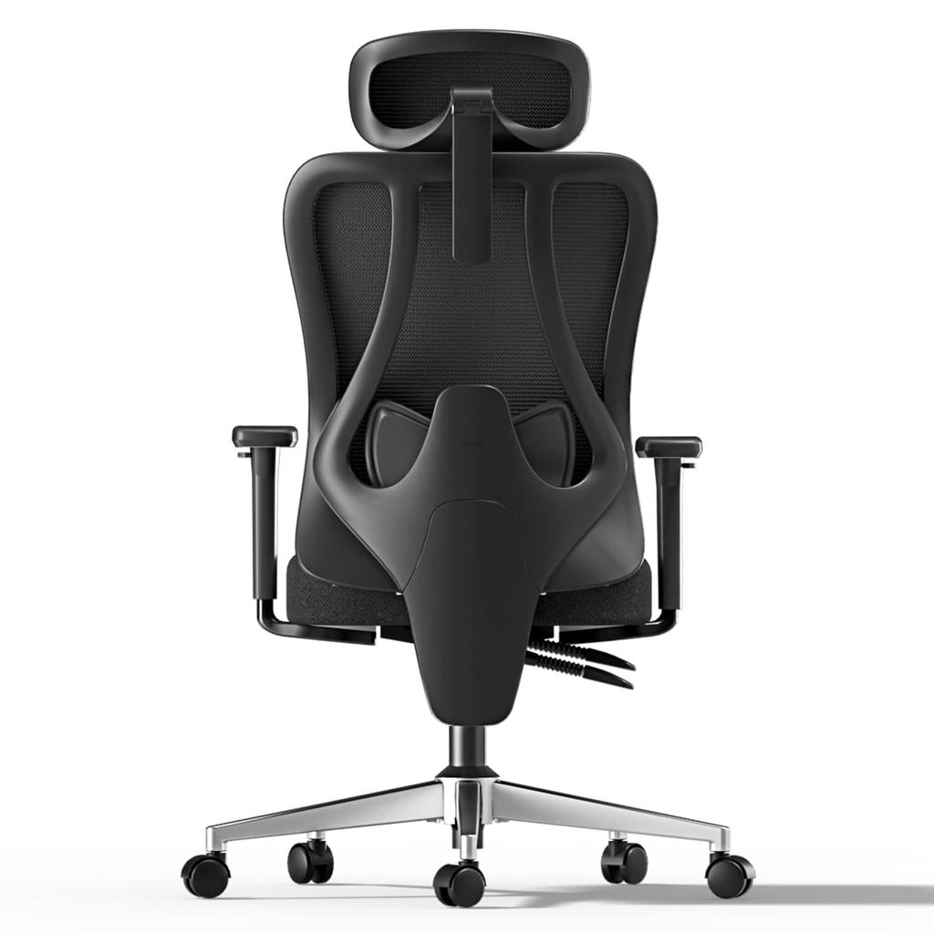 HBADA P3 Office Chair Desk Chair Chair 3D Armrest 3D Headrest Lower Back Pain Lumbar Support High Back Mesh Approximately 145 Degree Reclining