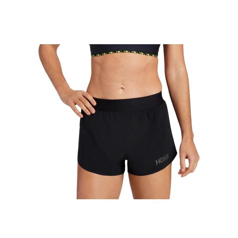 

Hoka One One Раздельные шорты Letter Silver Fox Эластичный пояс Прямые Повседневные шорты Женские шорты Черные 1135051-BLK S