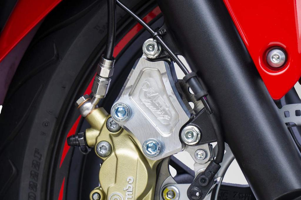 Over Racing Front Caliper Support Silver for Brembo 4P CBR400R (16-18) (19-)
