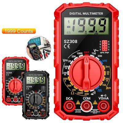 HFE Triodo Buzzer Multimetro Digitale Ohm Onda Quadra Misuratore di Test Capacità Strumento Tester