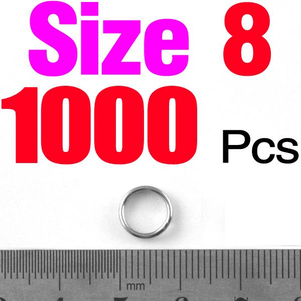 MNFT 1000PCS Tackle Swivel Snap Stainless Steel Fishing Split Rings Fish Connector New