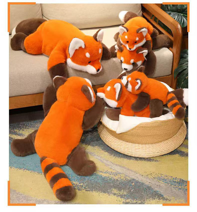 Red Panda Plush Fox Doll - Cute Raccoon Toy for Children, Girls, Birthday Gifts